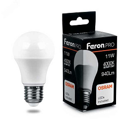 Лампа светодиодная LED 11вт Е27 белый Feron.PRO 38030