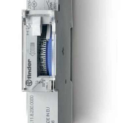 Реле времени механическое суточное 16А 230В AC 1NO 17.6мм монтаж на рейку 35мм резервн. источник питания IP20 121182300000